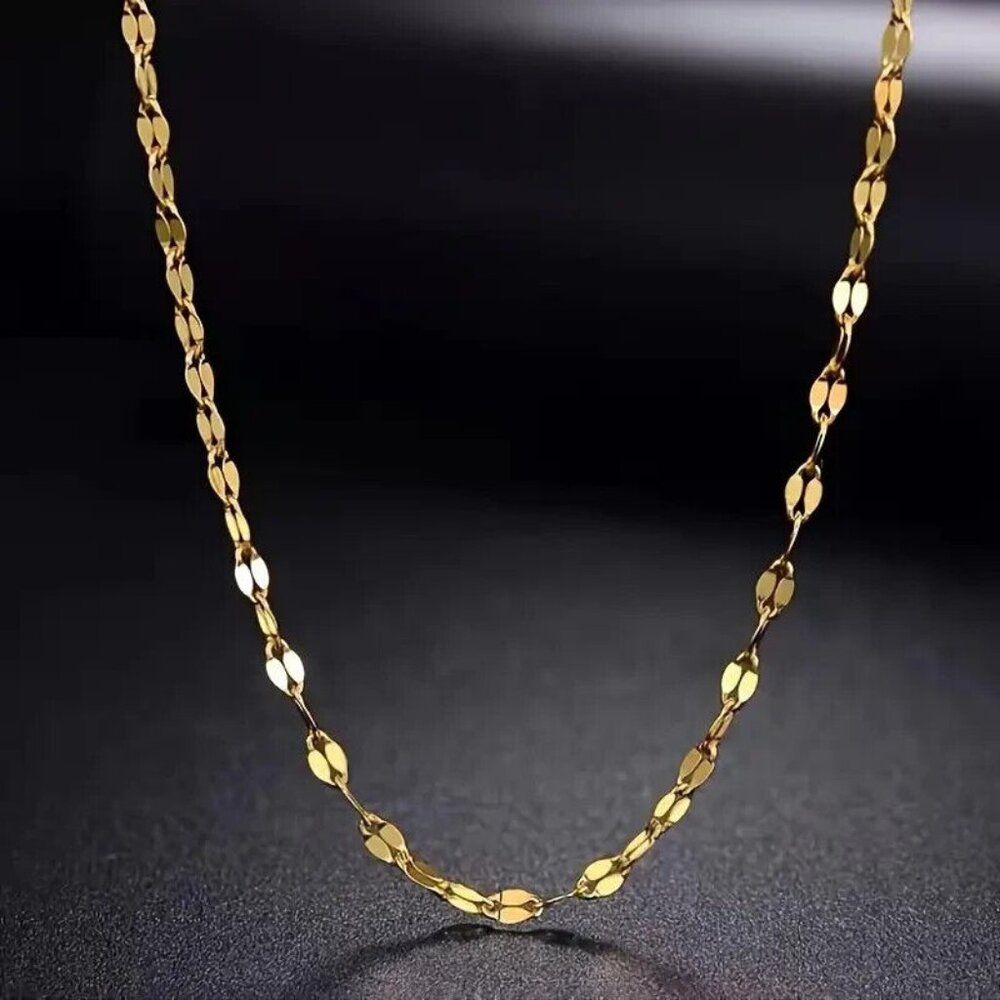 14K 2 mm 22 Inches Long Chain Necklace